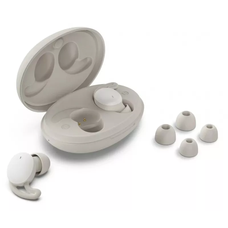 Hama Spirit Calm Ausinės True Wireless Stereo (TWS) Į ausis įdedamos Skambučiams / muzikai Bluetooth Smėlio, Baltos