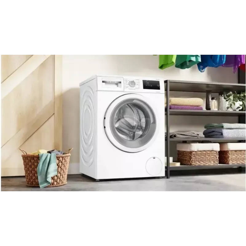 Priekinio įkrovimo skalbimo mašina Bosch WAN2405MPL, 7 kg, 1200 aps./min, A energijos klasė, LED ekranas, balta