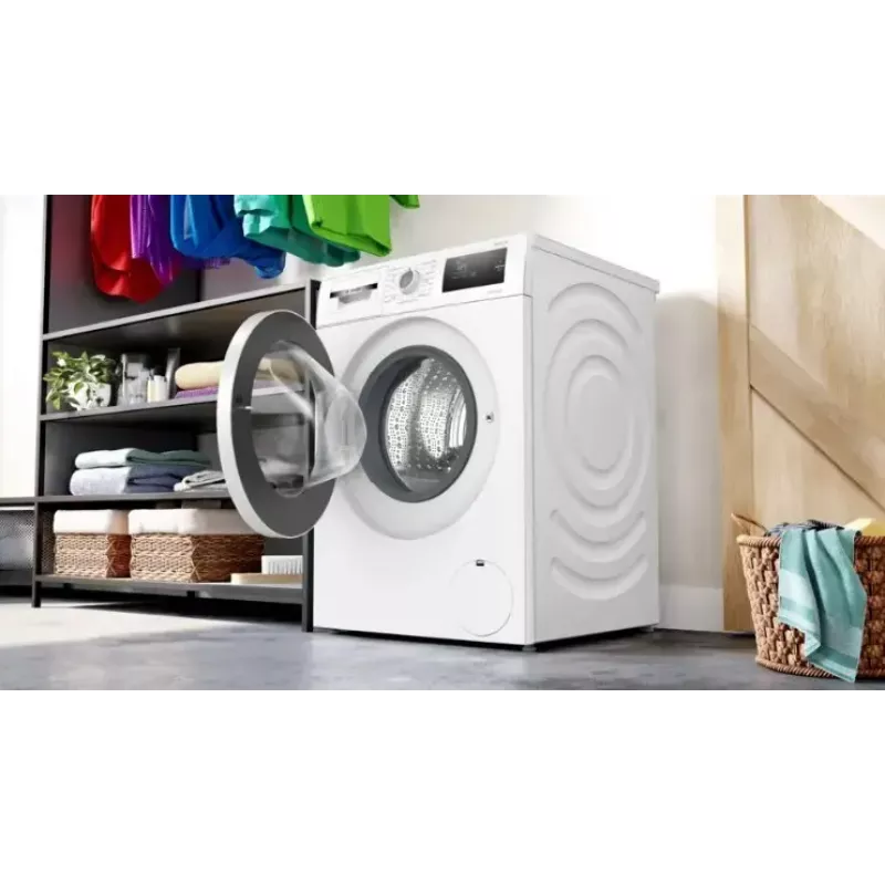Priekinio įkrovimo skalbimo mašina Bosch WAN2405MPL, 7 kg, 1200 aps./min, A energijos klasė, LED ekranas, balta