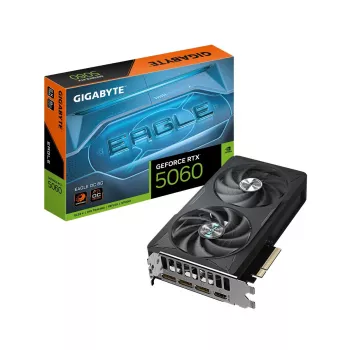 Vaizdo plokštė GIGABYTE GeForce RTX 5060 8GB GDDR7, PCIe 5.0, 128-bit, 3840 CUDA, 2 lizdų, WINDFORCE 2X