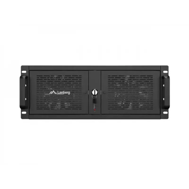 Lanberg 4U serverio korpusas SC01-5204-12B, juodas, 5 ventiliatoriai, skirtas 19 colių stovui