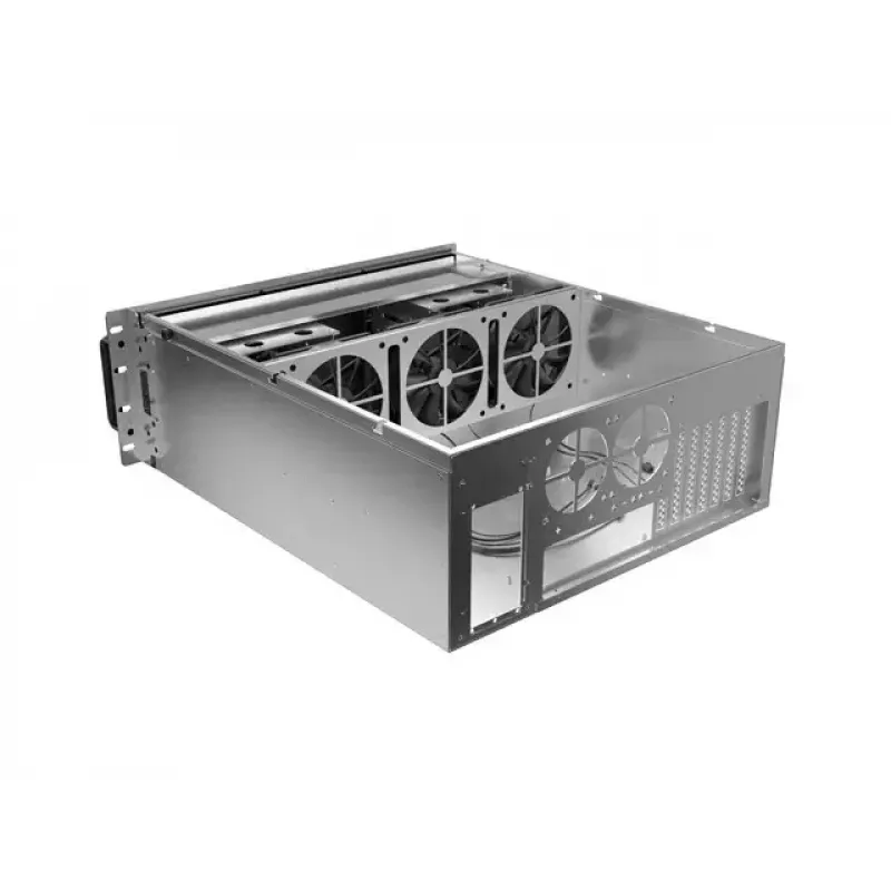 Lanberg 4U serverio korpusas SC01-5204-12B, juodas, 5 ventiliatoriai, skirtas 19 colių stovui