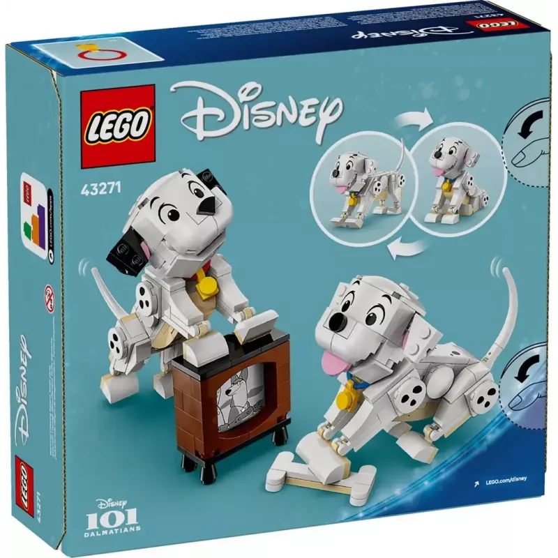 Konstrukcinis žaislas LEGO Disney Classic Puppies Lucky and Penny rinkinys 43271, 268 detalės, 90 mm aukštis, amžius 6+
