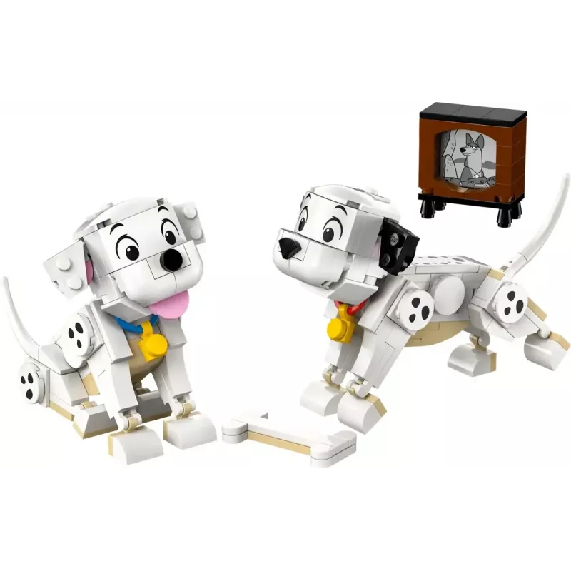 Konstrukcinis žaislas LEGO Disney Classic Puppies Lucky and Penny rinkinys 43271, 268 detalės, 90 mm aukštis, amžius 6+