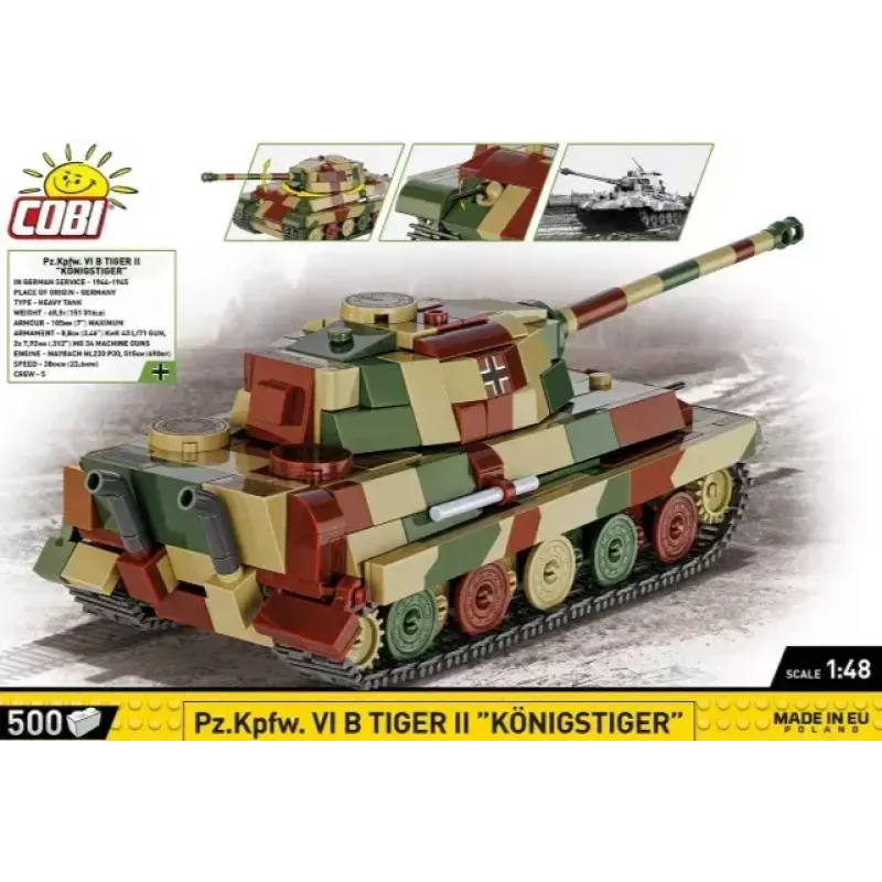 Plastikinis modelio rinkinys Cobi Pz.Kpfw. VI B Tiger II Königstiger mastelis 1:35 (COBI-2732)
