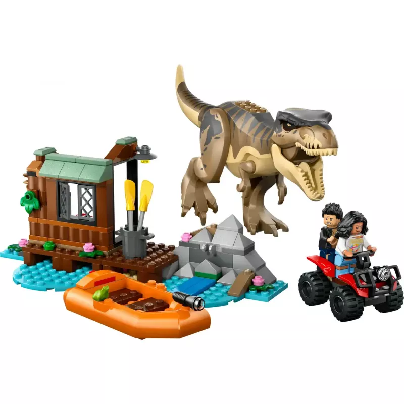 LEGO dinozaurų konstravimo rinkinys T. rex River Escape 76975 — 199 dalys, 2 minifigūrėlės, amžius 5+