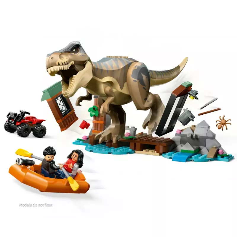 LEGO dinozaurų konstravimo rinkinys T. rex River Escape 76975 — 199 dalys, 2 minifigūrėlės, amžius 5+
