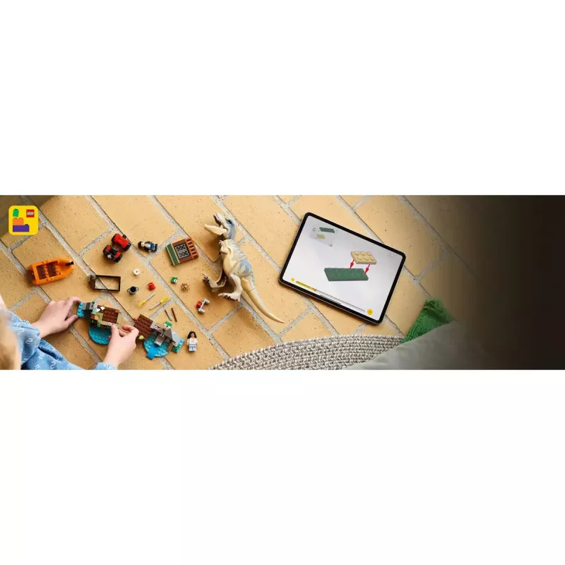 LEGO dinozaurų konstravimo rinkinys T. rex River Escape 76975 — 199 dalys, 2 minifigūrėlės, amžius 5+