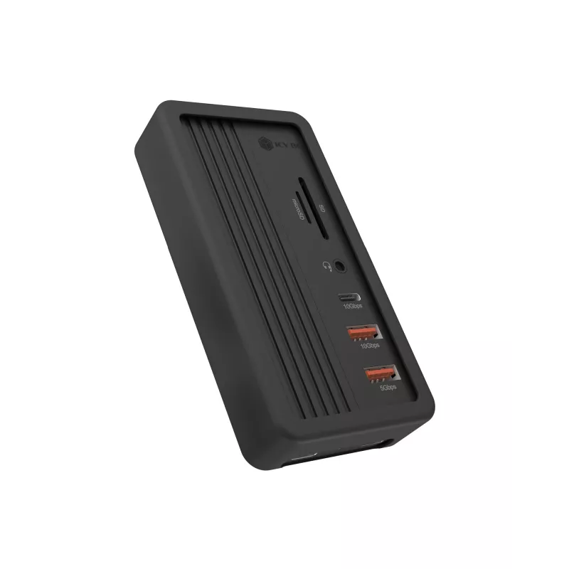 ICY BOX IB-DK4072M-CU31 USB 3.2 Gen 2 (3.1 Gen 1) Type-C juoda