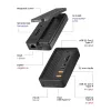 ICY BOX IB-DK4072M-CU31 USB 3.2 Gen 2 (3.1 Gen 1) Type-C juoda
