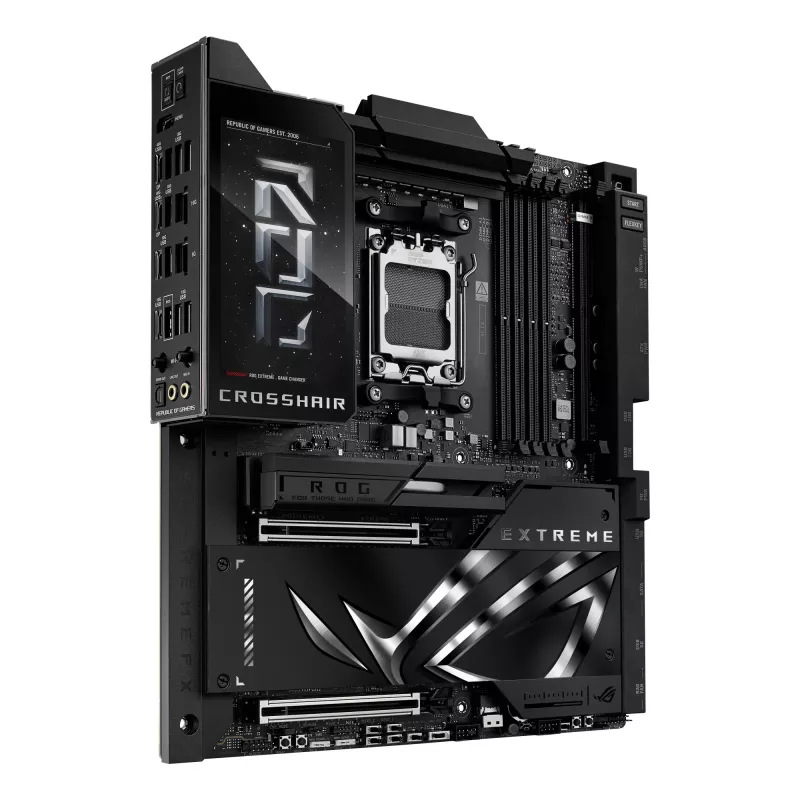 Pagrindinė plokštė ASUS ROG CROSSHAIR X870E EXTREME — AMD X870E, lizdas AM5, Extended ATX, DDR5, 4 DIMM, Wi‑Fi 7, 5 Gb LAN, 5x M.2