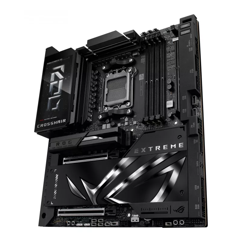 Pagrindinė plokštė ASUS ROG CROSSHAIR X870E EXTREME — AMD X870E, lizdas AM5, Extended ATX, DDR5, 4 DIMM, Wi‑Fi 7, 5 Gb LAN, 5x M.2