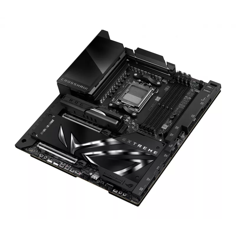Pagrindinė plokštė ASUS ROG CROSSHAIR X870E EXTREME — AMD X870E, lizdas AM5, Extended ATX, DDR5, 4 DIMM, Wi‑Fi 7, 5 Gb LAN, 5x M.2