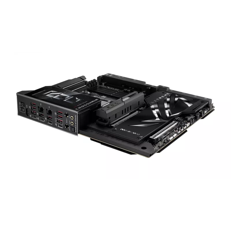 Pagrindinė plokštė ASUS ROG CROSSHAIR X870E EXTREME — AMD X870E, lizdas AM5, Extended ATX, DDR5, 4 DIMM, Wi‑Fi 7, 5 Gb LAN, 5x M.2