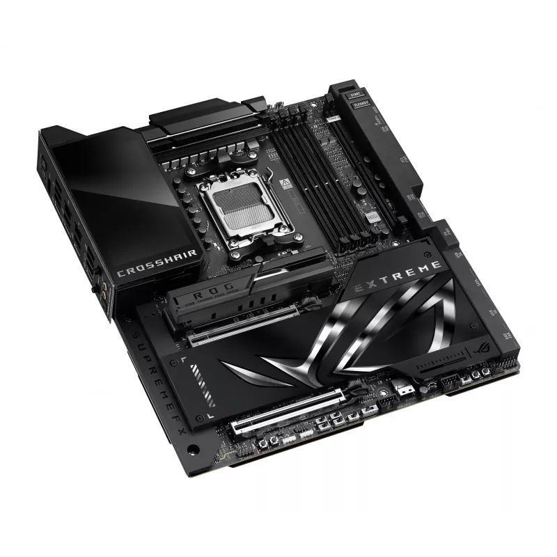 Pagrindinė plokštė ASUS ROG CROSSHAIR X870E EXTREME — AMD X870E, lizdas AM5, Extended ATX, DDR5, 4 DIMM, Wi‑Fi 7, 5 Gb LAN, 5x M.2