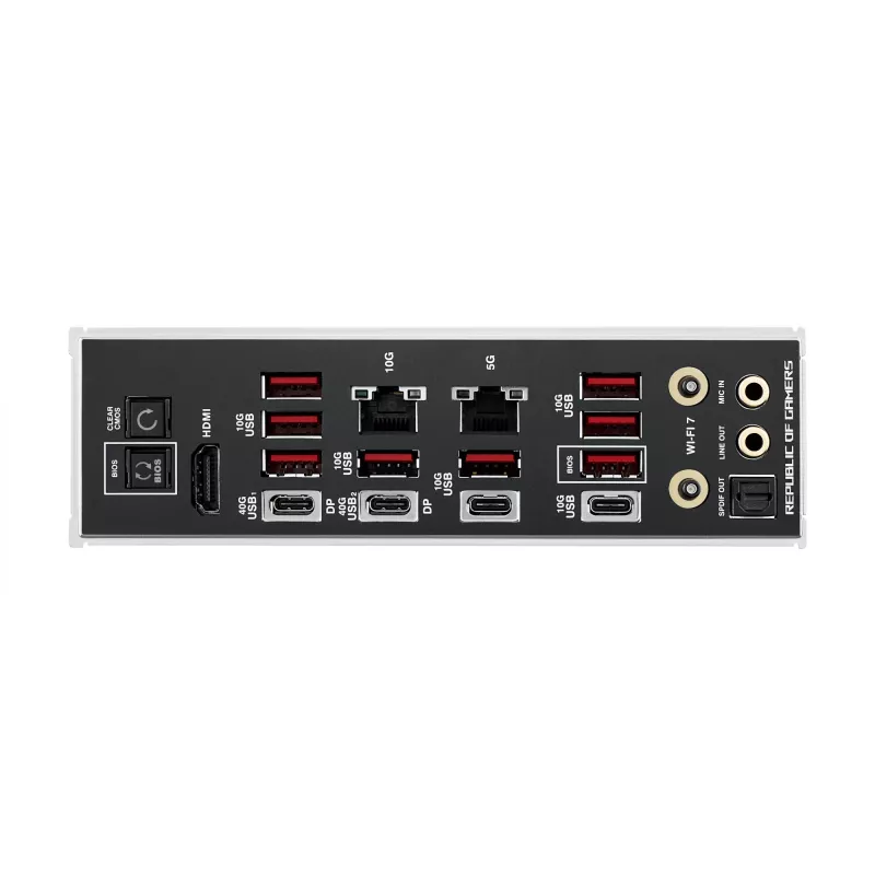 Pagrindinė plokštė ASUS ROG CROSSHAIR X870E EXTREME — AMD X870E, lizdas AM5, Extended ATX, DDR5, 4 DIMM, Wi‑Fi 7, 5 Gb LAN, 5x M.2