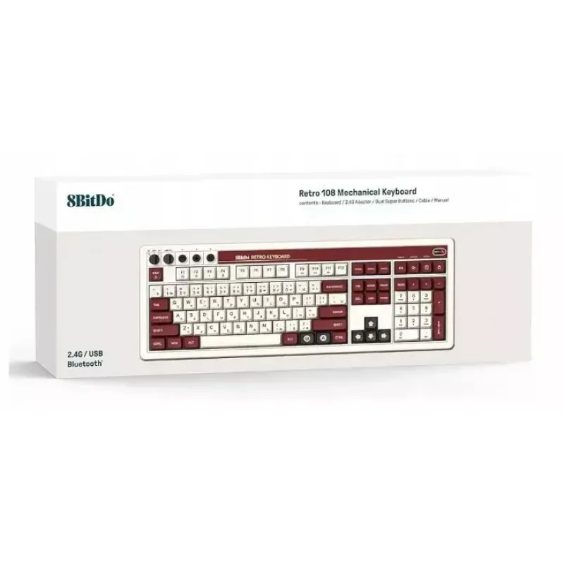 Mechaninė klaviatūra 8Bitdo RET00493 RGB apšviesta kompaktiška