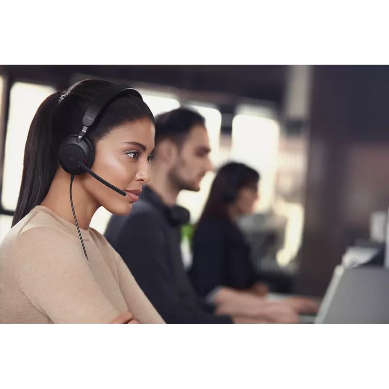 Jabra Evolve2 40 SE ausinės laidinės ant galvos Skambučiai/Muzika USB Type-C / USB Type-A Juoda