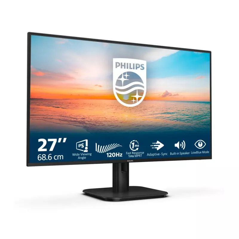 Philips 27E1N1200A/00 kompiuterio monitorius 68.6 cm (27 colių) 1920 x 1080 pikselių Full HD LCD juodas