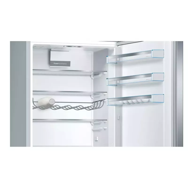 Šaldytuvas-šaldiklis Bosch Serie 6 KGE49AICA, laisvai pastatomas, nerūdijantis plienas, 419 l (302 l šaldytuvo / 117 l šaldiklio), A aukštis 2010 mm