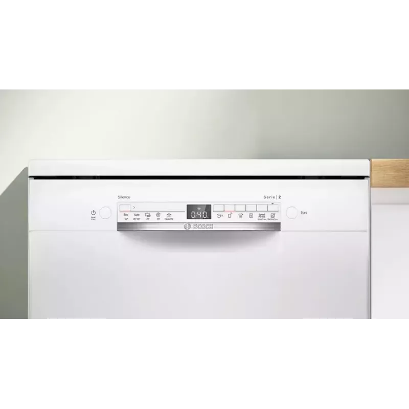 Freestanding dishwasher Bosch Serie 2 SMS2ITW09E — 13 place settings, 46 dB, 60 cm, Heat exchanger drying