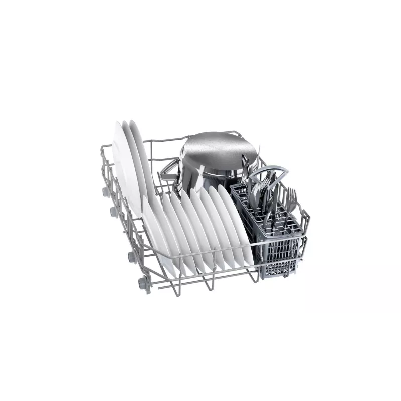 Laisvai pastatoma indaplovė Bosch SPS40E22EU, siaura 45 cm, 9 vietų, 5 programos, 48 dB, balta