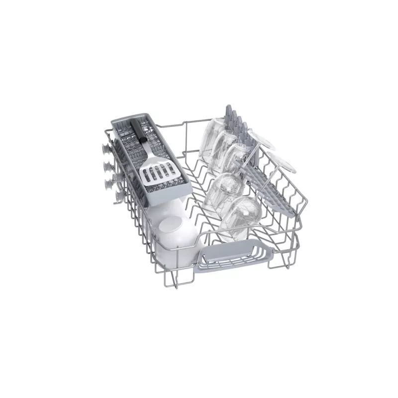 Laisvai pastatoma indaplovė Bosch SPS40E22EU, siaura 45 cm, 9 vietų, 5 programos, 48 dB, balta