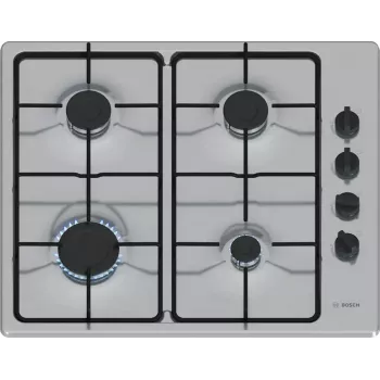 Bosch Serie 2 PBP6B5K80 kaitlentė Nerūdijantis plienas Įmontuojama 60 cm Dujinė 4 zonos (-ų)