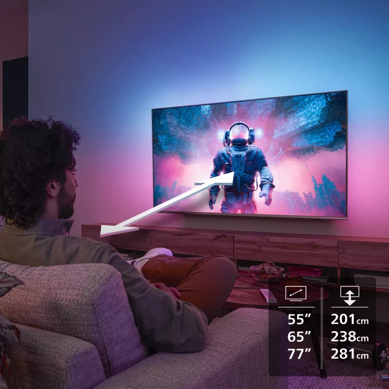 Philips 55OLED910/12 televizorius 139.7 cm (55 col.) 4K Ultra HD išmanusis televizorius Wi-Fi metalinis
