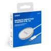 Belaidis vidaus mobilusis įkroviklis SAVIO LA-11, Qi 1.2, 15 W, baltas, 55×55×5 mm