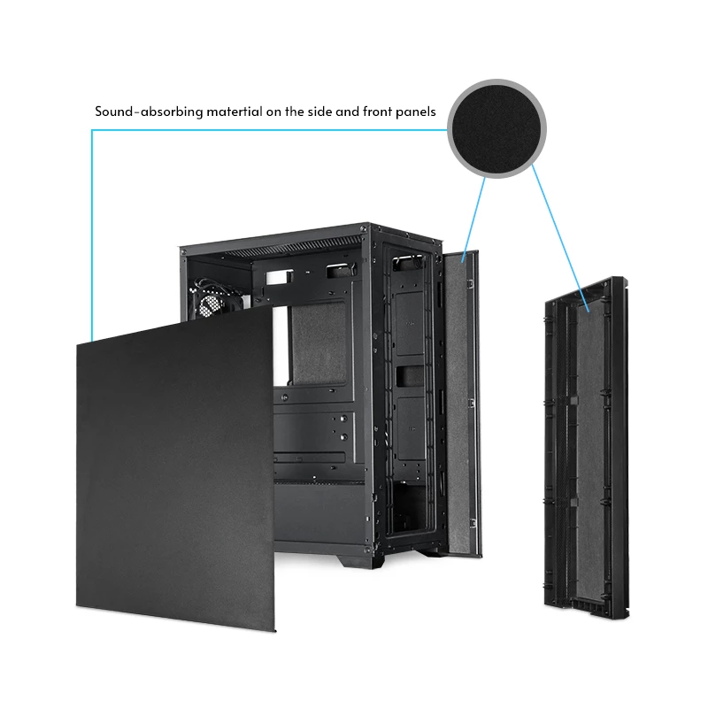 Chieftec AS-02B-OP kompiuterio korpusas Midi Tower Juoda