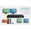 ITEC i-tec USB-C KVM dokų stotis PRO trims kompiuteriams, dviguba vaizdo išvestis, 2x maitinimo tiekimas (iki 92 W), USB 3.2, 10 Gbps, Gigabit Ethernet