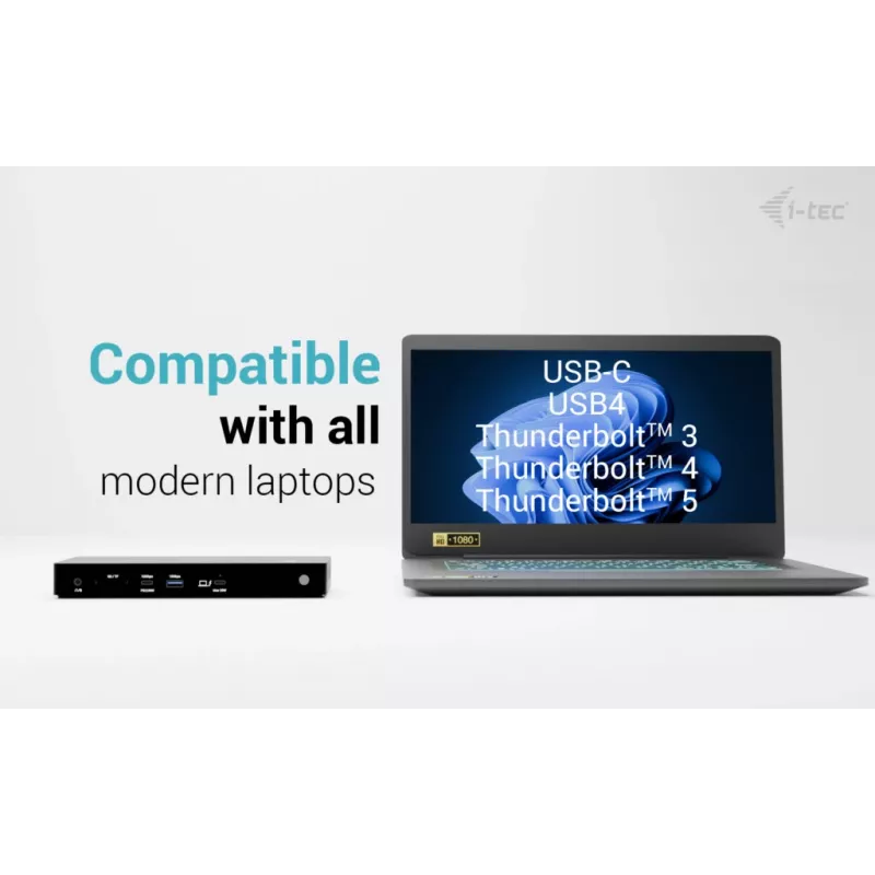 i-tec Thunderbolt4 trigubo ekrano dokavimo stotelė + maitinimo tiekimas 96 W