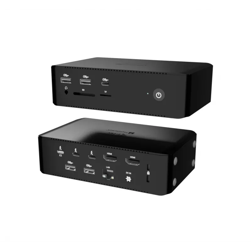 i-tec Thunderbolt5 Quattro Display Docking Station, 5x USB, 2.5 GLAN + Power Delivery 140W