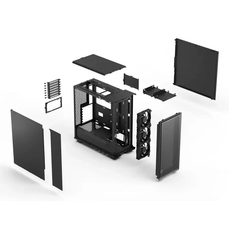PC korpusas Fractal Design Epoch Juoda Solid Midi Tower juodas