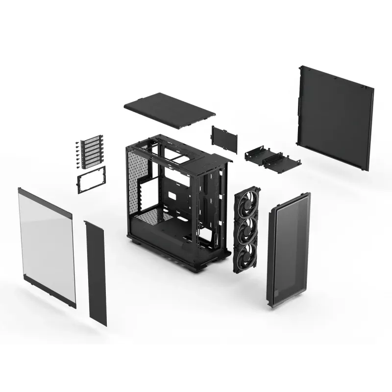 PC korpusas Fractal Design Epoch Juoda TG RGB Light Tint Midi Tower juodas