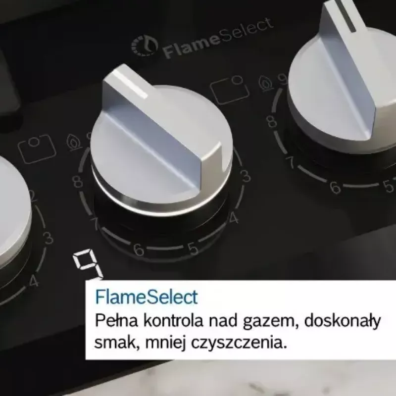 Bosch Serie 6 PCQ7A5I90 kaitlentė Nerūdijantis plienas Įmontuojama 75 cm Dujinė 5 zonos (-ų)