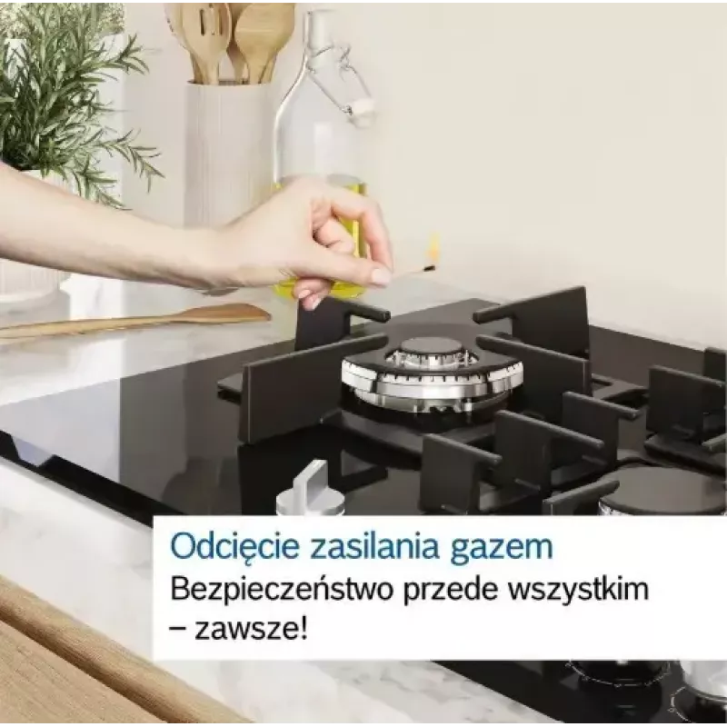 Bosch Serie 6 PCQ7A5I90 kaitlentė Nerūdijantis plienas Įmontuojama 75 cm Dujinė 5 zonos (-ų)