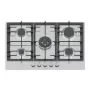 Bosch Serie 6 PCQ7A5I90 kaitlentė Nerūdijantis plienas Įmontuojama 75 cm Dujinė 5 zonos (-ų)