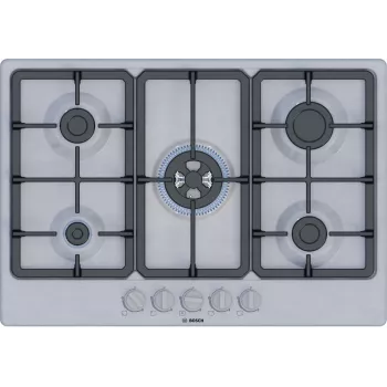 Bosch Serie 4 PGQ7B5K90 kaitlentė Nerūdijantis plienas Įmontuojama 75 cm Dujinė 5 zonos (-ų)
