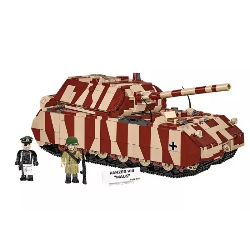 Cobi Building Blocks Panzer VIII Maus modelio rinkinys mastelis 1:35 COBI-3138, detali karinės transporto priemonės replika