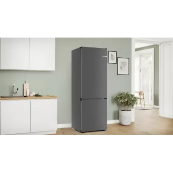 Šaldytuvas-šaldiklis Bosch Serie 4 KGN49OCAF, laisvai pastatomas, bendras 440 L, antracito spalvos, No Frost