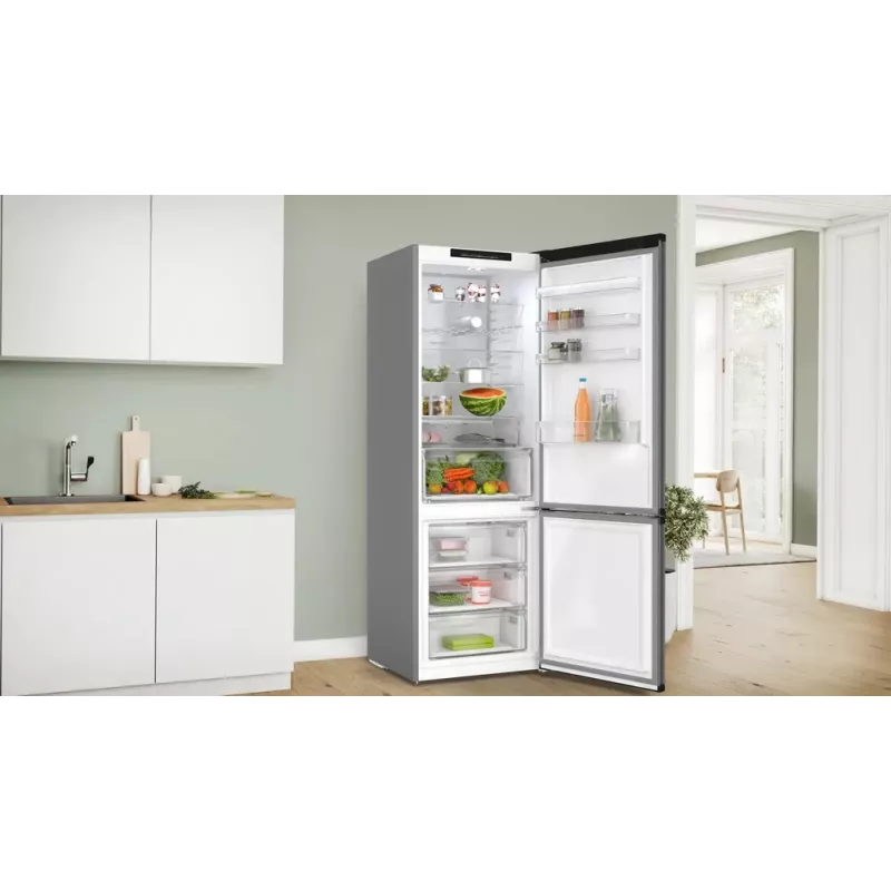 Šaldytuvas-šaldiklis Bosch Serie 4 KGN49OCAF, laisvai pastatomas, bendras 440 L, antracito spalvos, No Frost