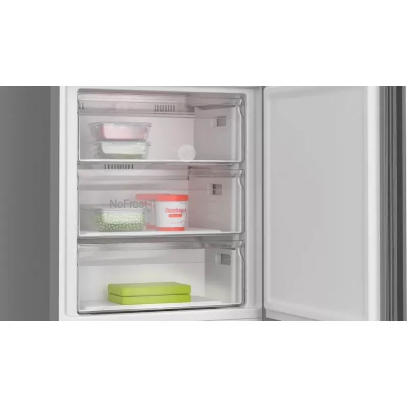 Šaldytuvas-šaldiklis Bosch Serie 4 KGN49OCAF, laisvai pastatomas, bendras 440 L, antracito spalvos, No Frost