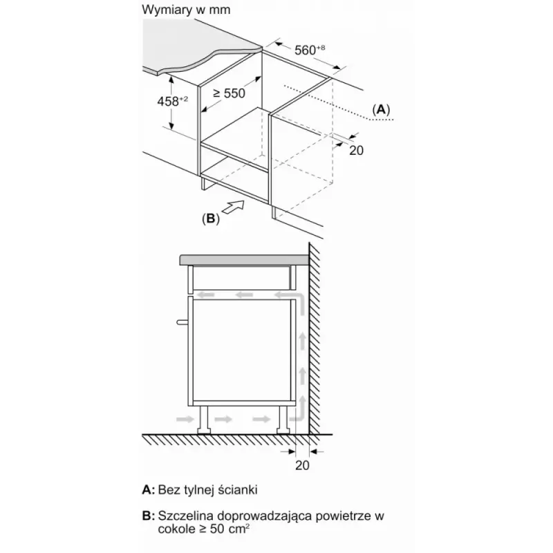 Bosch Serie 6 CMA585GB1 mikrobangų krosnelė Juoda Kombinuota mikrobangų krosnelė Įmontuojama 44 L 900 W