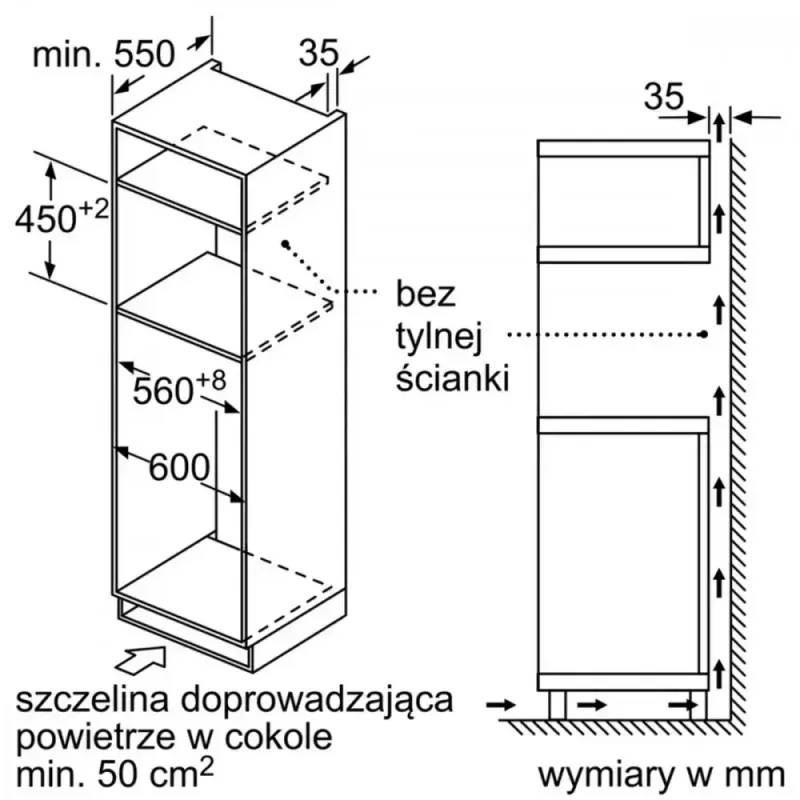 Bosch Serie 6 CMA585GS1 mikrobangų krosnelė Nerūdijantis plienas Kombinuota mikrobangų krosnelė Įmontuojama 44 L 900 W