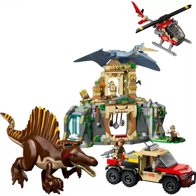 LEGO Jurassic World Oro misija su kecalkoatliu ir spinozauru 76976 — 984 dalys, 4 minifigūrėlės, amžius 8+