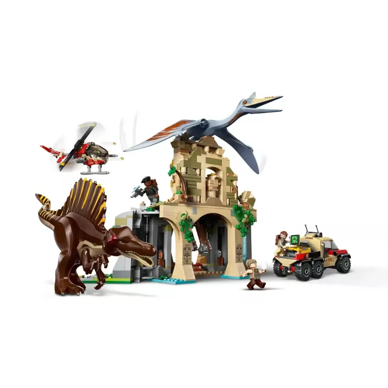 LEGO Jurassic World Oro misija su kecalkoatliu ir spinozauru 76976 — 984 dalys, 4 minifigūrėlės, amžius 8+