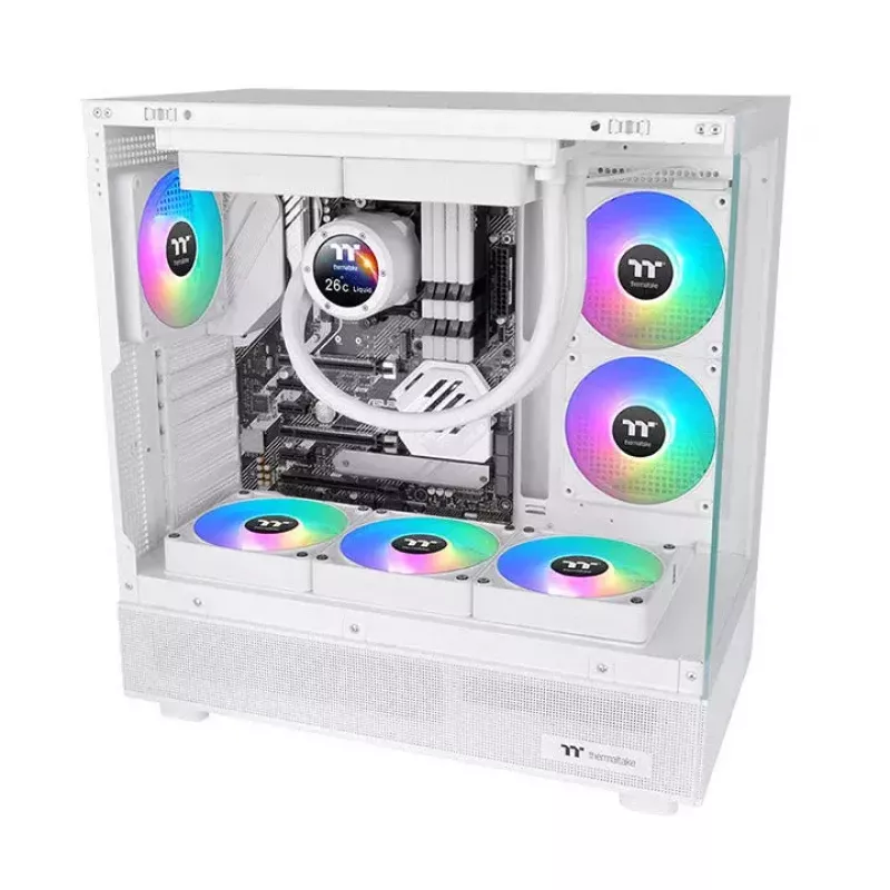 Ventiliatorius Thermaltake CT140 EX ARGB Sync kompiuterio aušinimo ventiliatorius baltas (3 ventiliatorių rinkinys)
