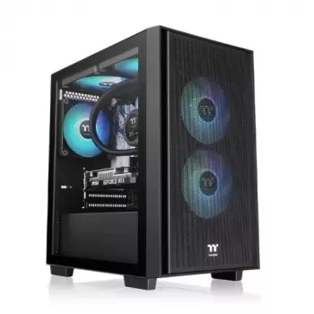 Thermaltake Versa H16 TG ARGB mikro bokšto korpusas, juodas